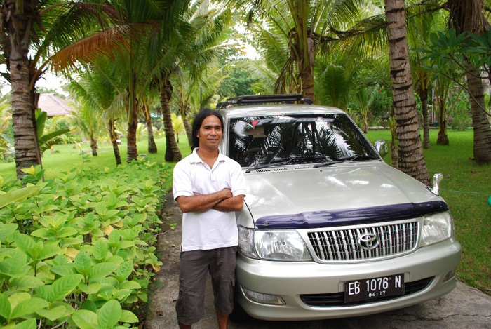 private car and driver on Flores -  car Kijang